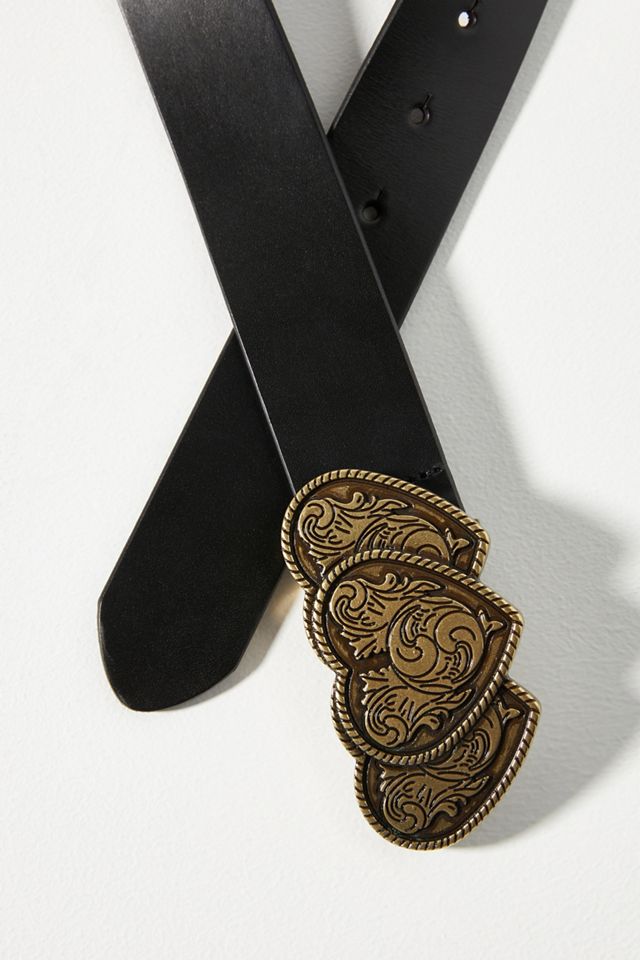 Heart Buckle Leather Belt #1