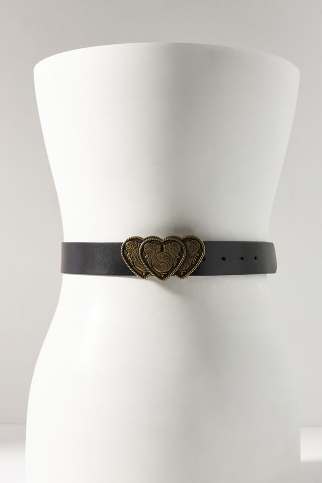 Heart Buckle Leather Belt #2