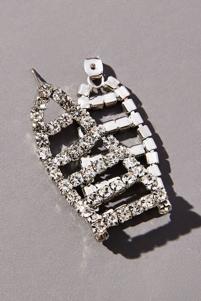 Cosmic Rocker Crystal Ladder Earrings #1