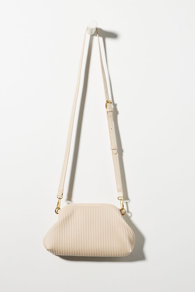 By Anthropologie Faux Leather Clamshell Clutch #1
