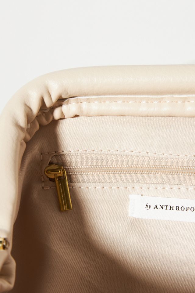 By Anthropologie Faux Leather Clamshell Clutch #2