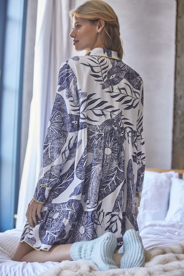 Camille Cabanes Botanical Flannel Pajama Set #3