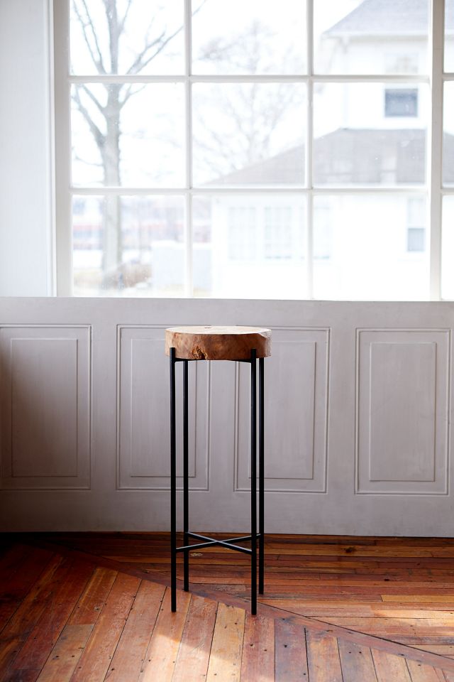 Teak Top + Iron Base Plant Stand #5