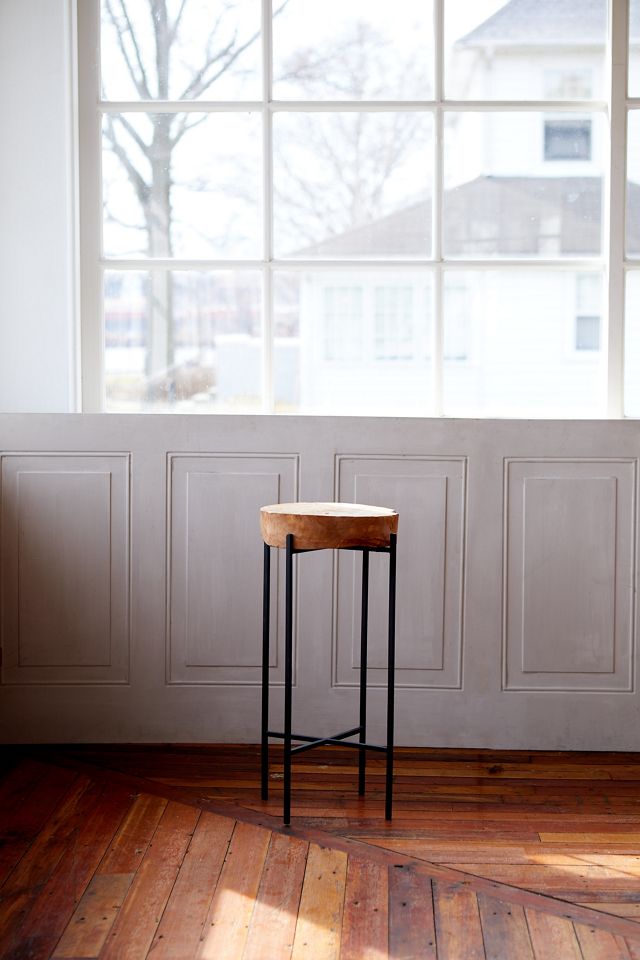 Teak Top + Iron Base Plant Stand #6