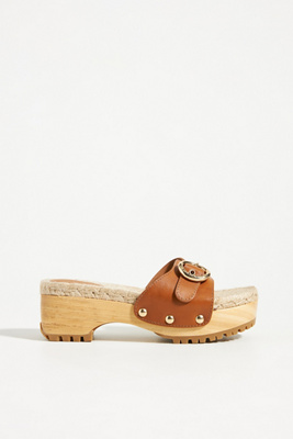 See By Chloé Texan Calf Platfrom Sandals In Brown