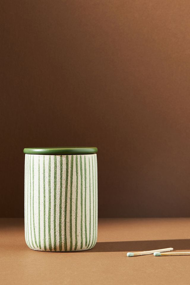 Good Nature Soy Gingham Ceramic Candle #1