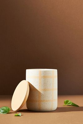 Good Nature Soy Gingham Ceramic Candle