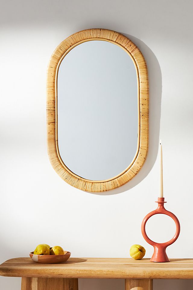 Rattan Lozenge Mirror