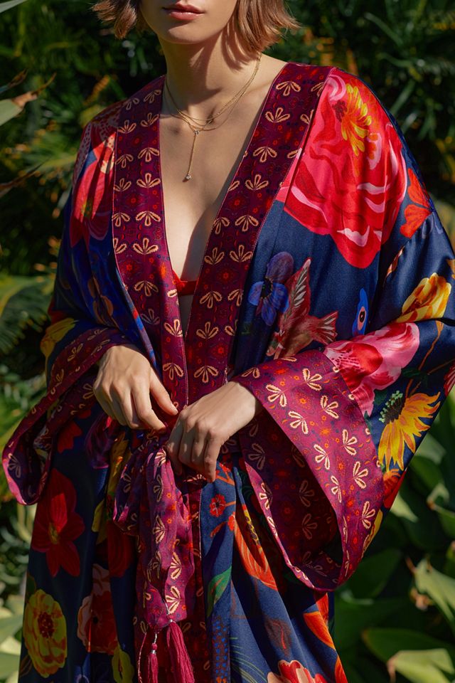 Nathalie Lete Floral Silk Robe #2