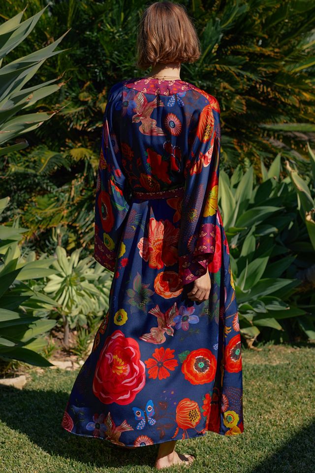 Nathalie Lete Floral Silk Robe #3