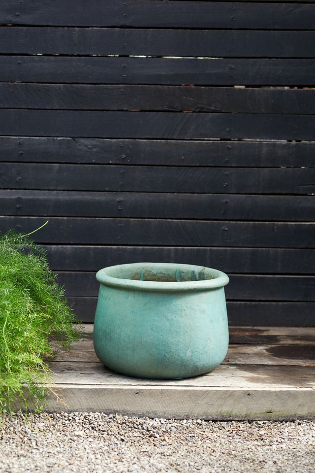 Roll Top Low Ceramic Planter, 19" #5