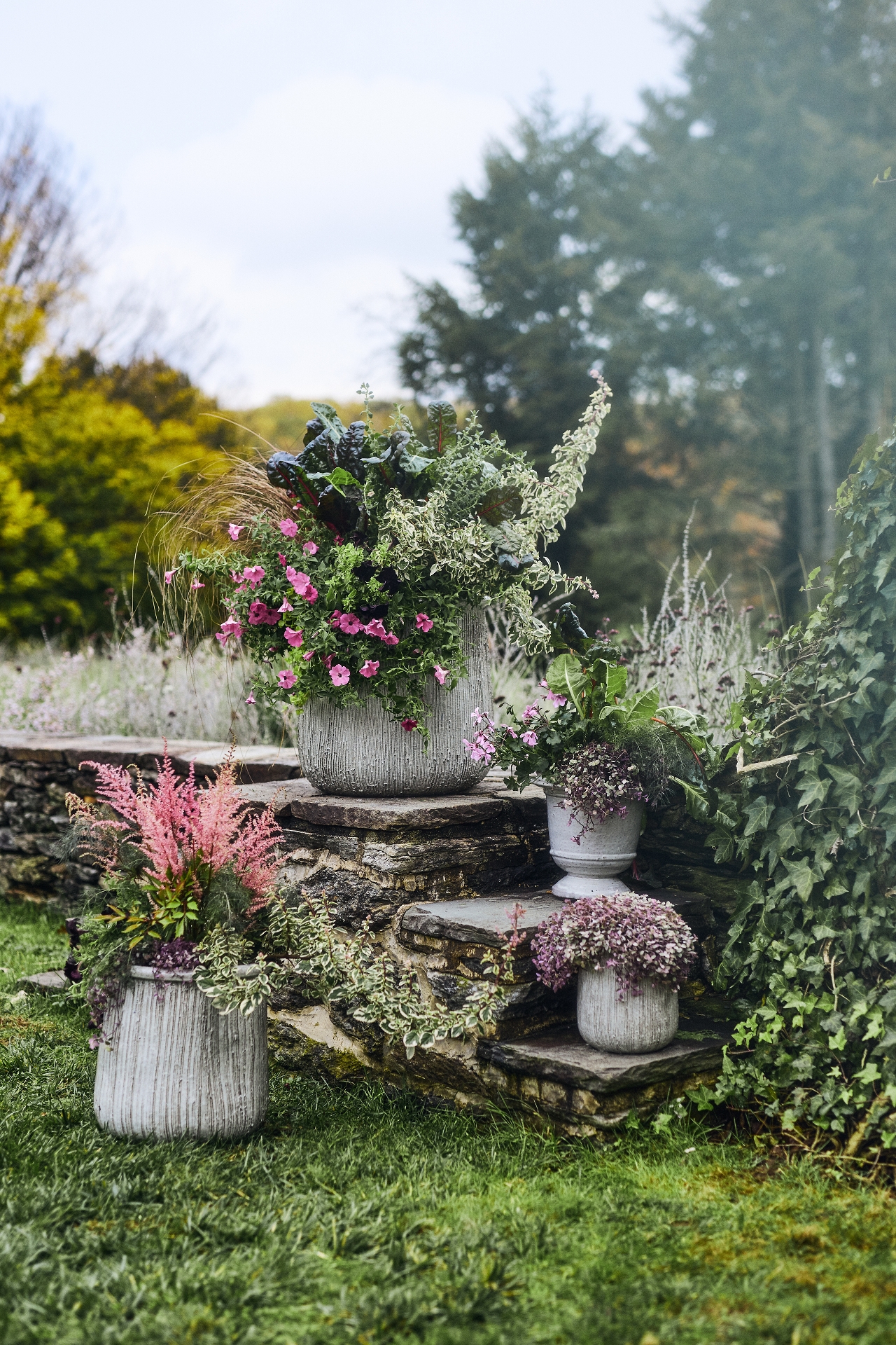 Roll Top Ceramic Planter