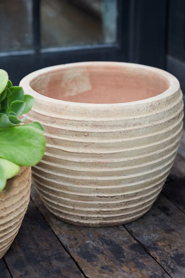 Antiqued Ring Ceramic Jar Planter, 15" #1
