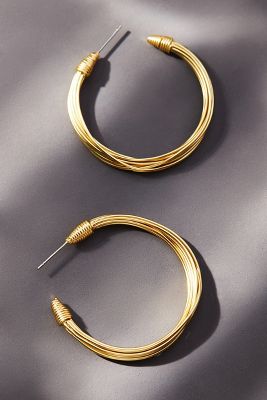 gold hoops wire hoop earrings ovate hoop earrings Hoop earrings