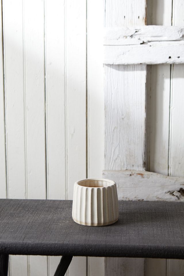 Furrow Ceramic Planter, 5