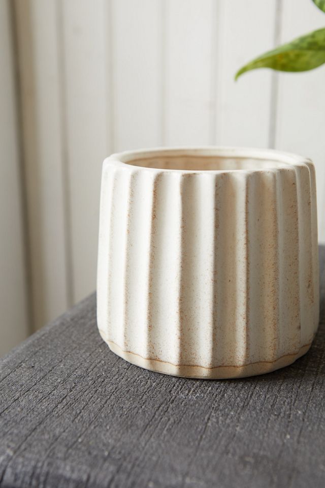 Furrow Ceramic Planter, 5
