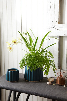 Furrow Ceramic Planter, 5