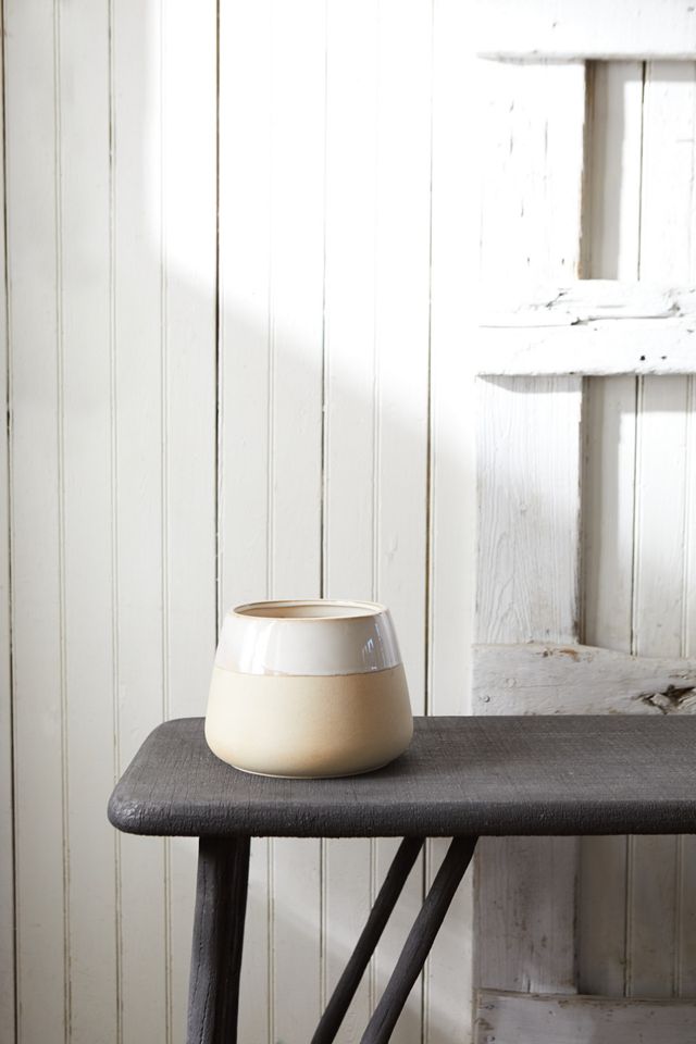 Neutral Block Ceramic Planter, 8" #1