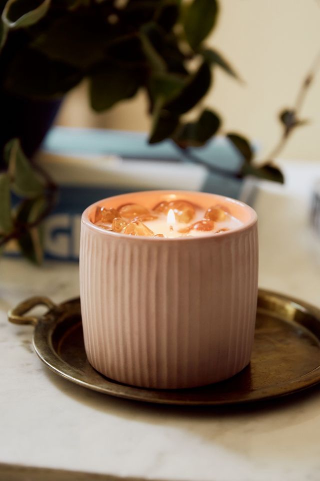 Amber Stone Ceramic Candle #3