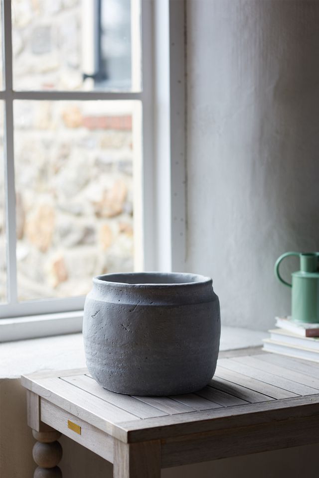Concrete Jar Planter, 10" #2