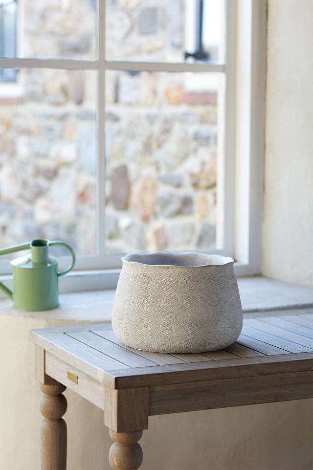 Textured Concrete Pouch Planter, 8" #1