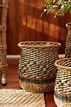 Diamond Stripe Woven Basket Pot, 10" #1