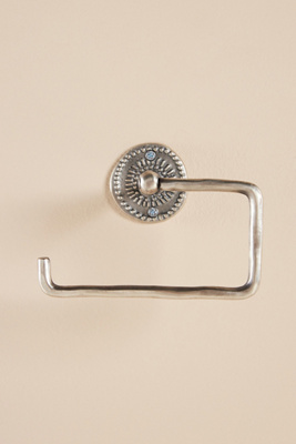 Anthropologie Seville Toilet Paper Holder In Silver