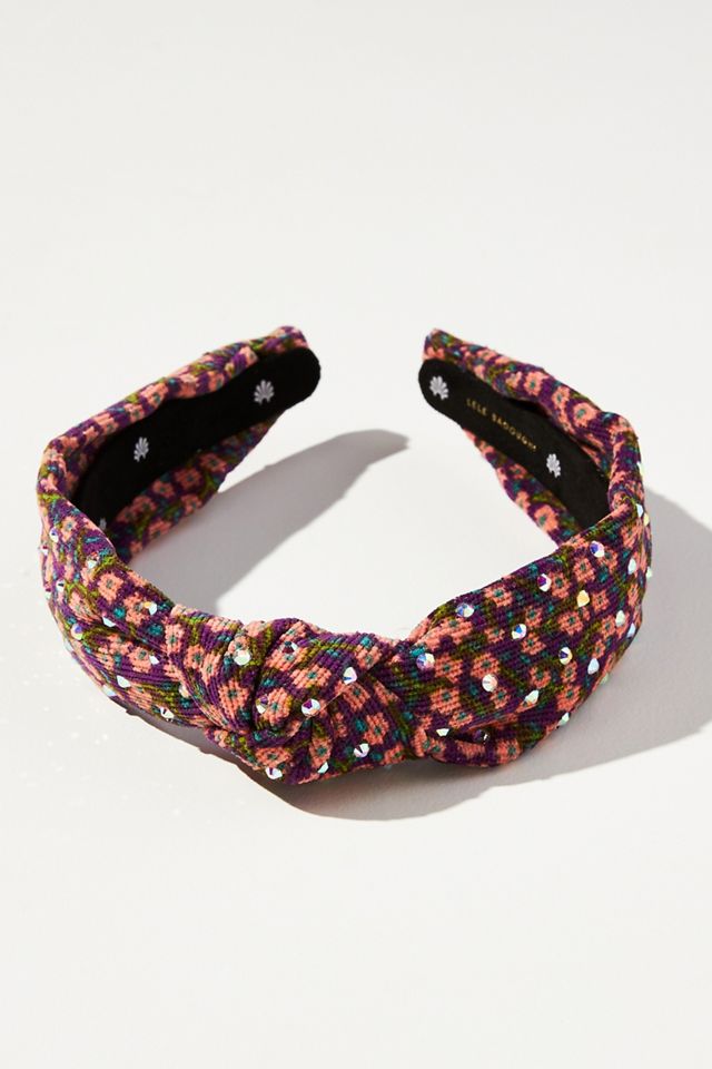 NWT Lele Sadoughi corduroy embelished headband Lele Sadoughi | Your Day by Nicole - Blush Pearl Bardot  main image 3