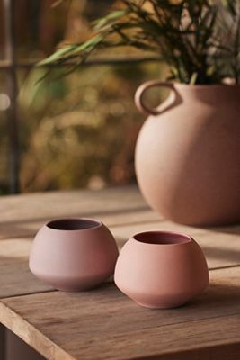Mod Ceramic Planters, Set of 2