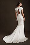 Jenny by Jenny Yoo Briony Cap-Sleeve Deep-V Beaded Floral Wedding Gown #1