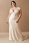 Jenny by Jenny Yoo Briony Cap-Sleeve Deep-V Beaded Floral Wedding Gown #3