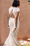 Jenny by Jenny Yoo Briony Cap-Sleeve Deep-V Beaded Floral Wedding Gown #6