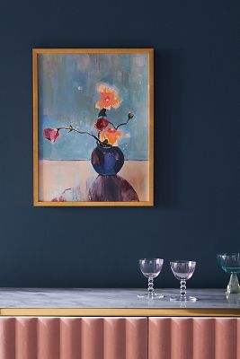 Flowers in Blue Vase Wall Art | AnthroLiving