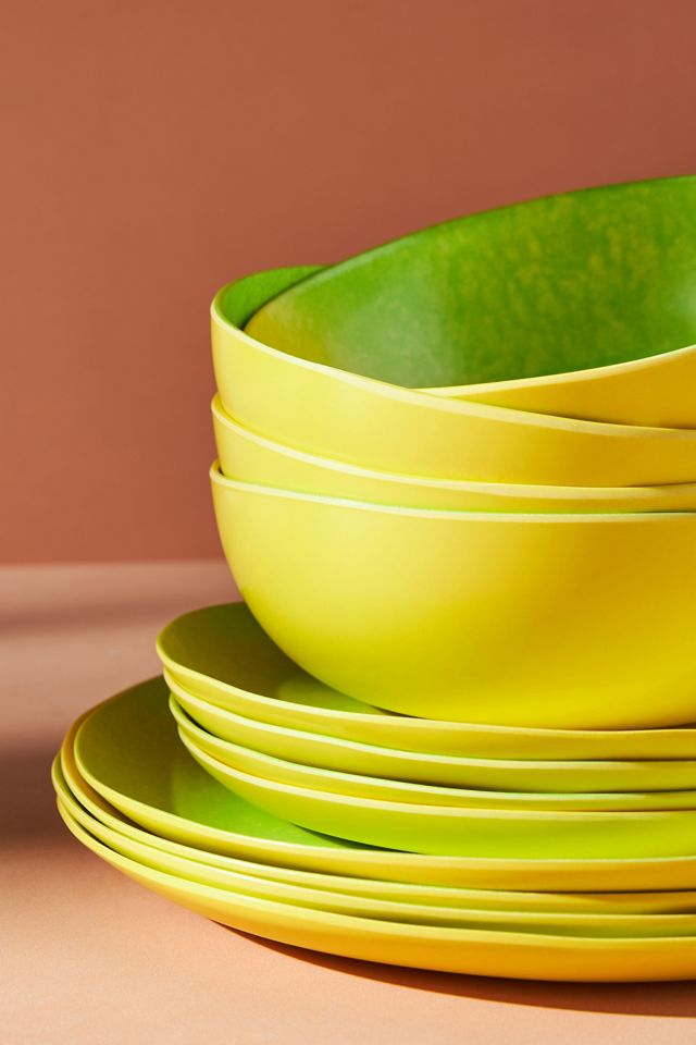 Poppy Bamboo Melamine Bowls, Set of 4 #2