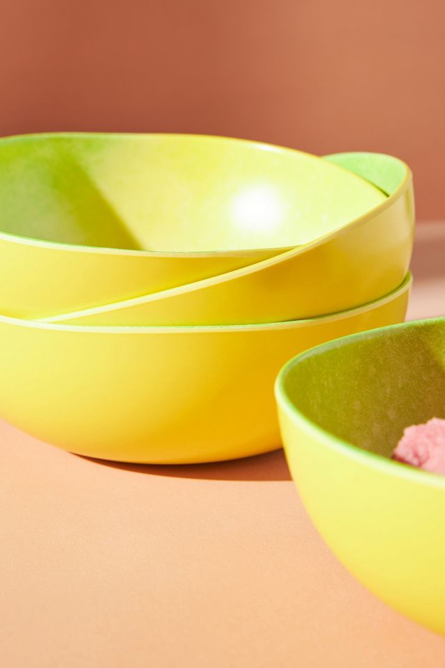 Poppy Bamboo Melamine Bowls, Set of 4 #1