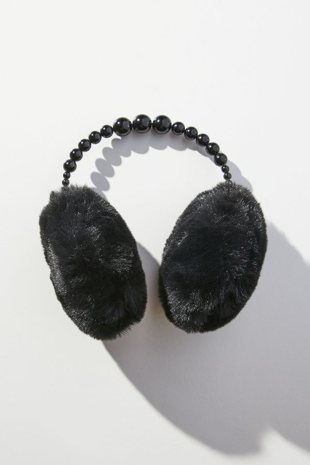 Pearl Embellished Faux Fur Earmuffs Anthropologie