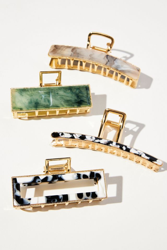 Resin Claw Hair Clip Set