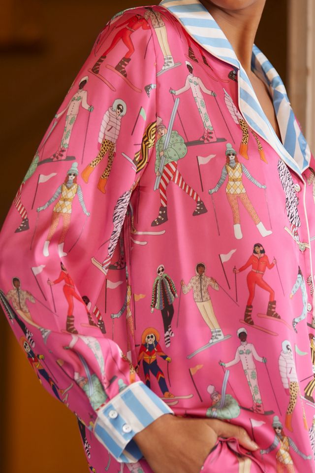 Karen Mabon Apres Ski Satin Pajama Set #3