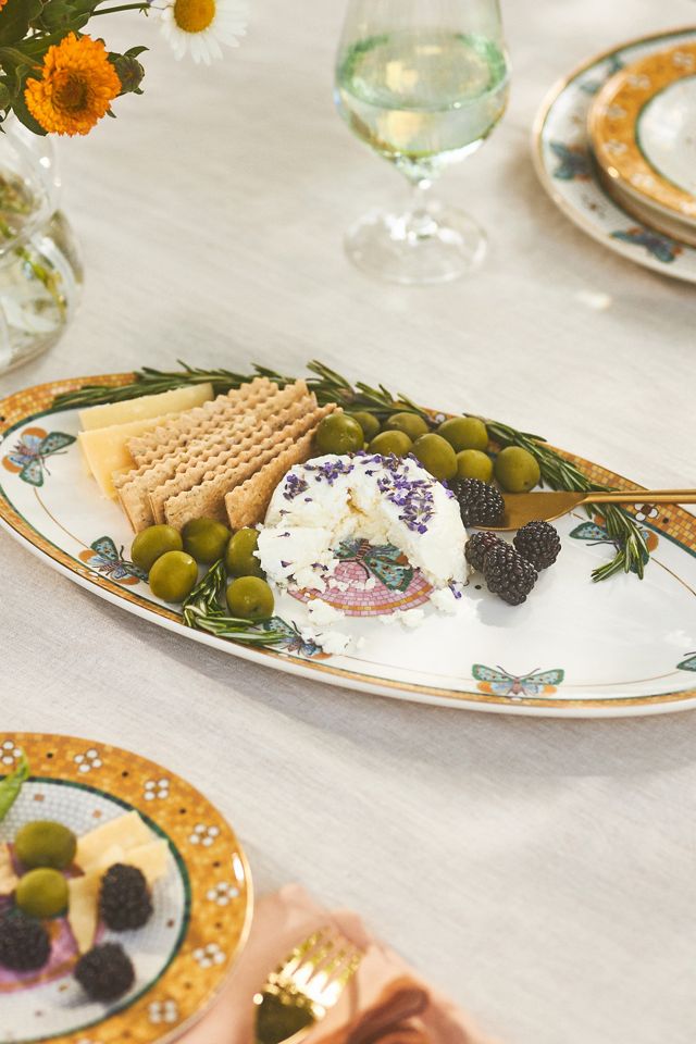 The Bistro Tile Stoneware Platter: Garden Edition | AnthroHome