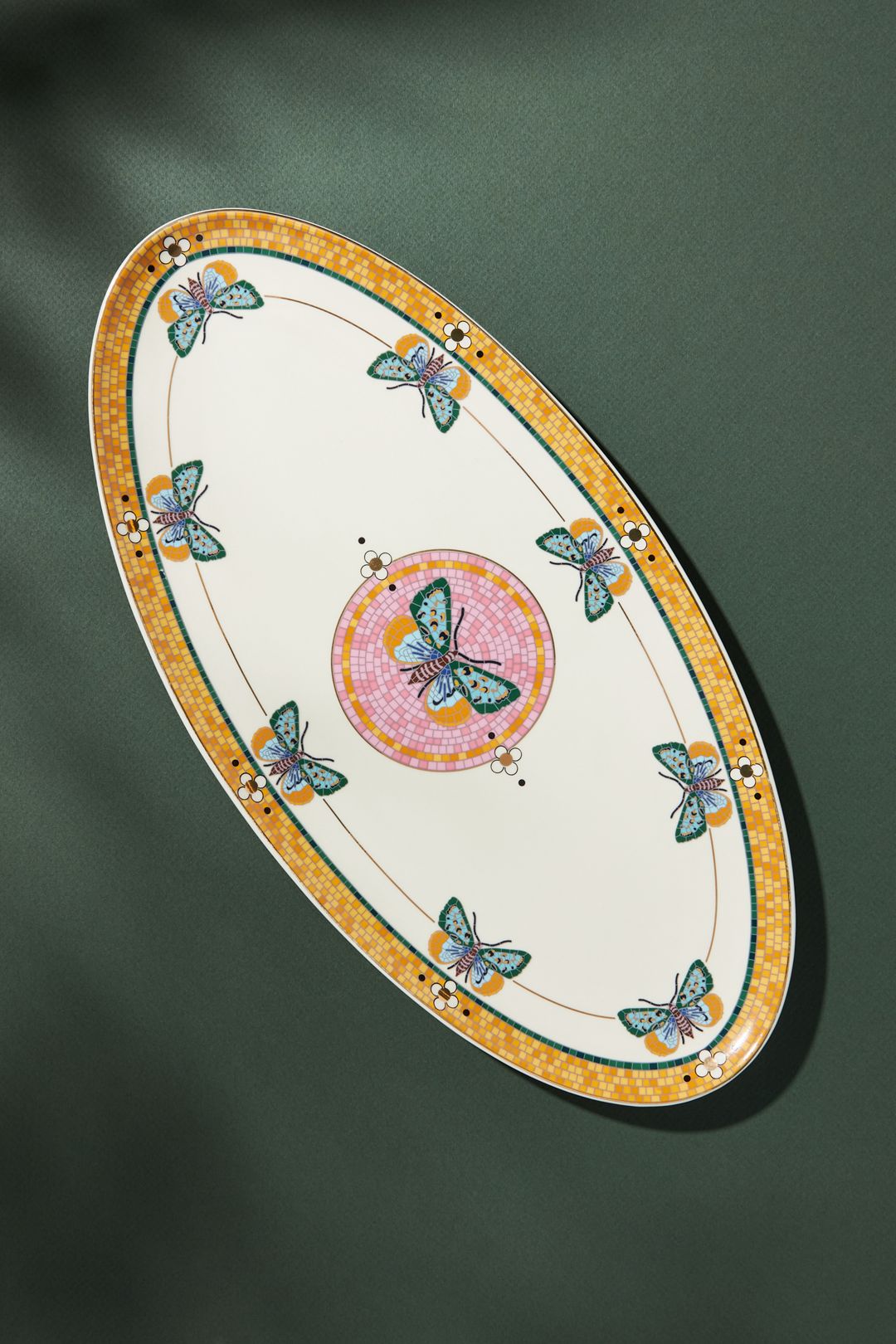 The Bistro Tile Stoneware Platter: Garden Edition - Butterfly, Standard, One Size