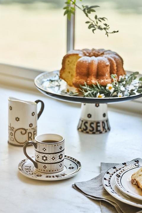 The Bistro Tile Stoneware Cake Stand