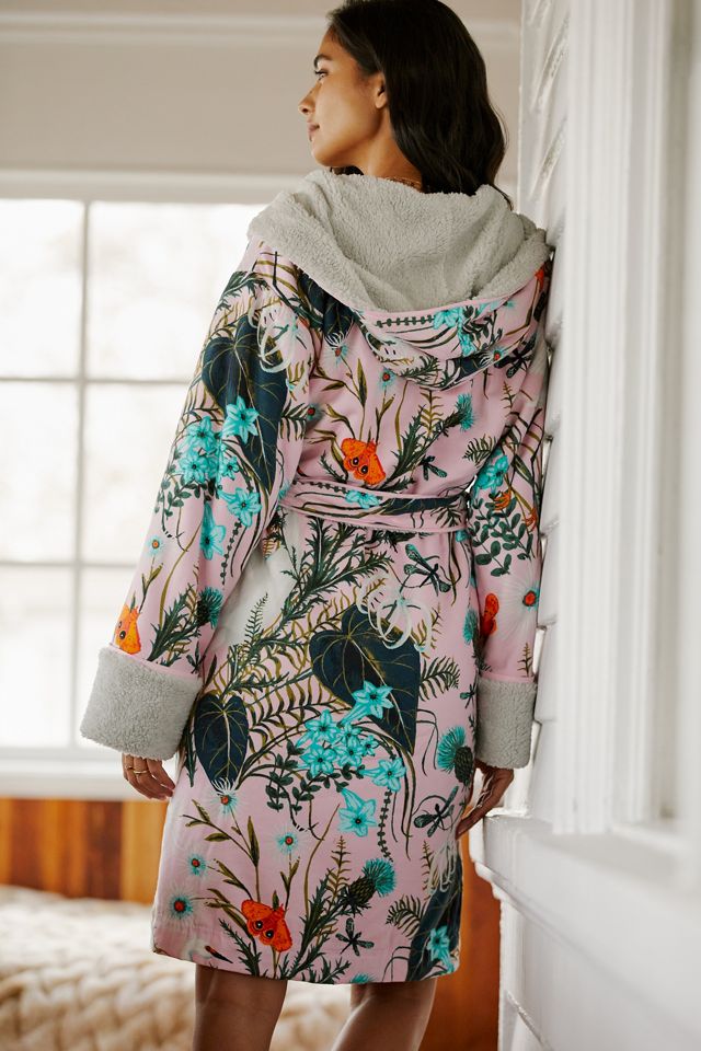 Kelly Louise Judd Wildflower Sherpa-Lined Robe | Anthropologie