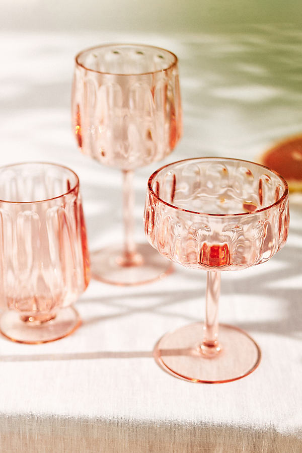 Set of 4 Lucia Goblet Acrylic Wine Glasses