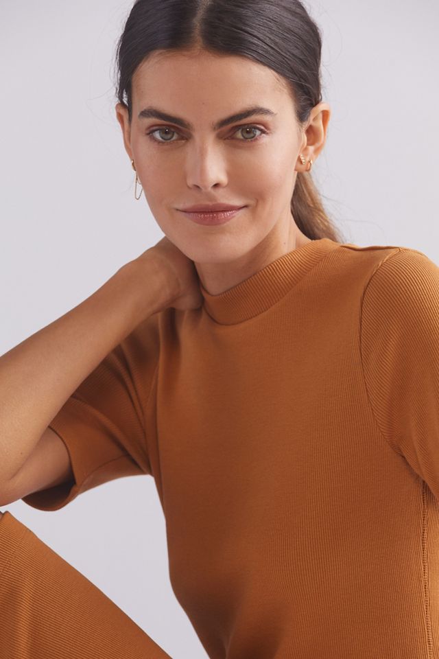 Daily Practice by Anthropologie Slim Mock Neck Midi Dress #1