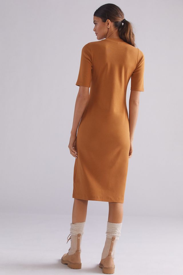 Daily Practice by Anthropologie Slim Mock Neck Midi Dress #2