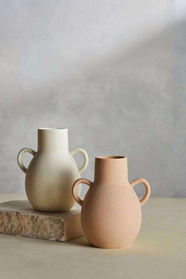 Porcelain Round Vase, Two Handle #1