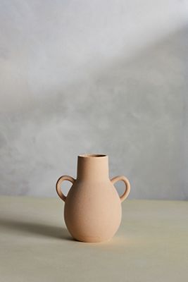 Porcelain Round Vase, Two Handle