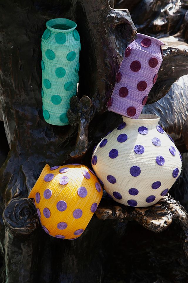 Charlie Sprout Spotted Large Bulbous  Vase #1