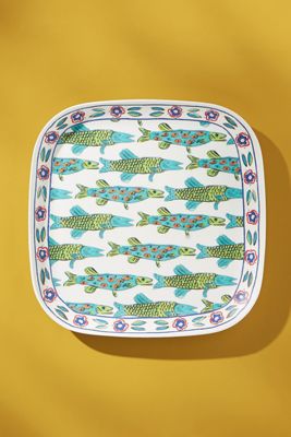 Bamboo Melamine Hibiscus Side Plate