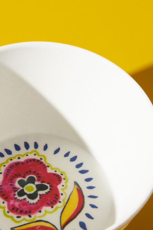 Bamboo Melamine Hibiscus Bowl #2